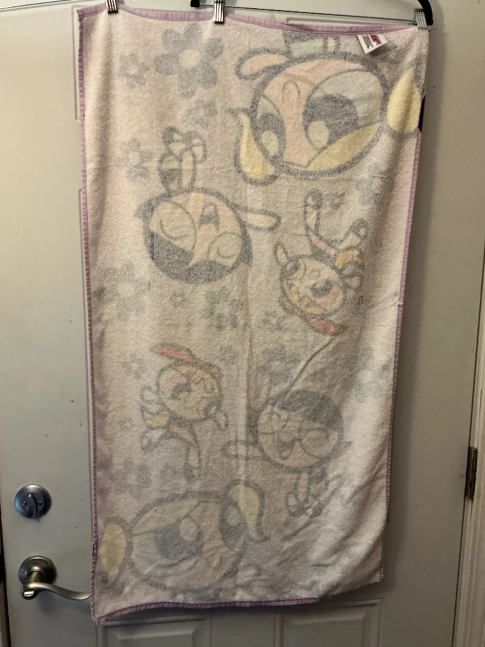 Vintage 2000 Y2K PowerPuff Girls Beach Towel Cartoon Network Girl Power!